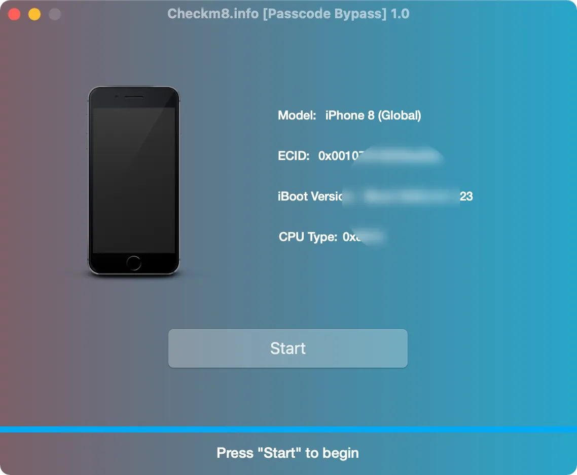 iphone passcode bypass start