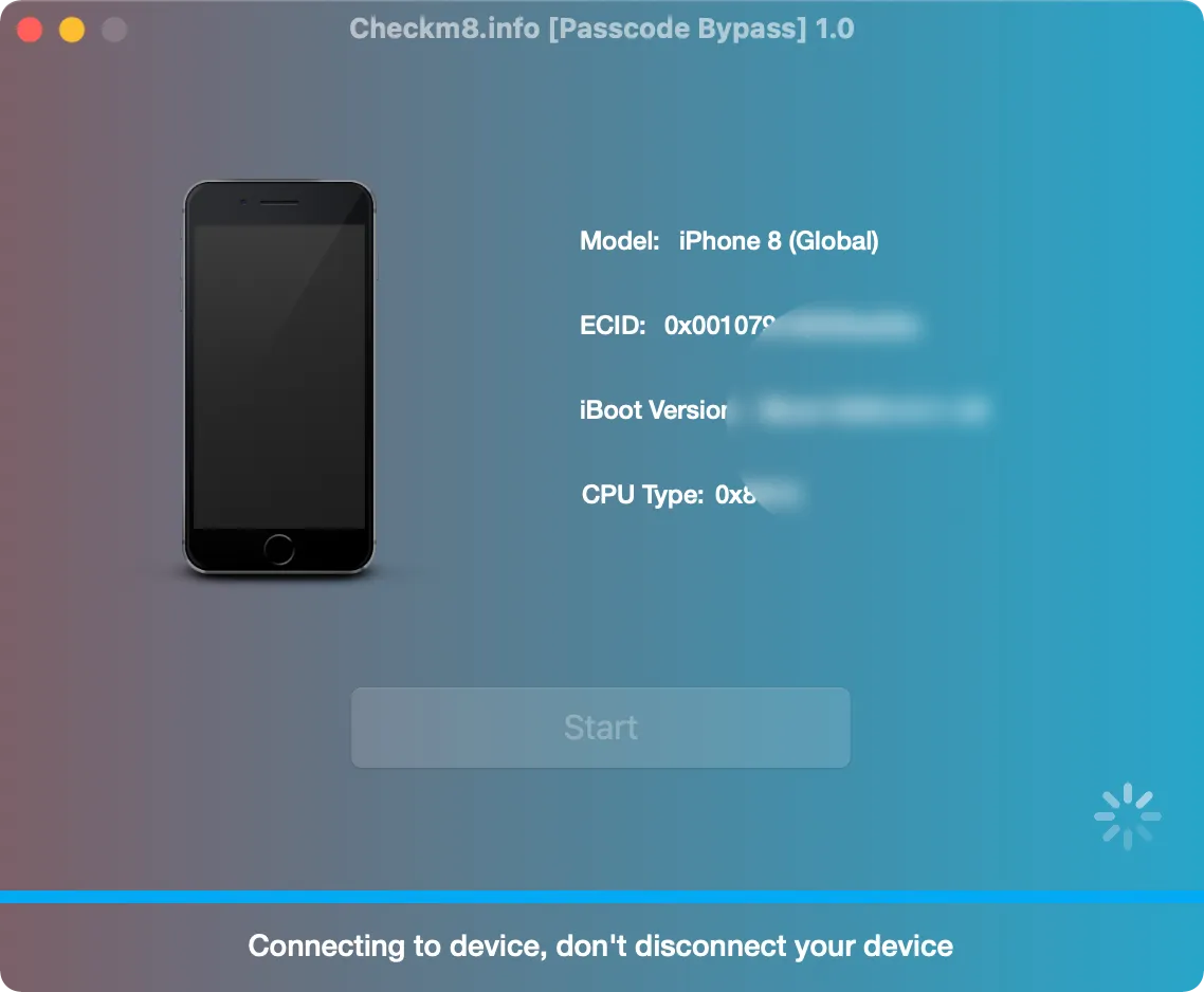 iphone passcode bypass connecting