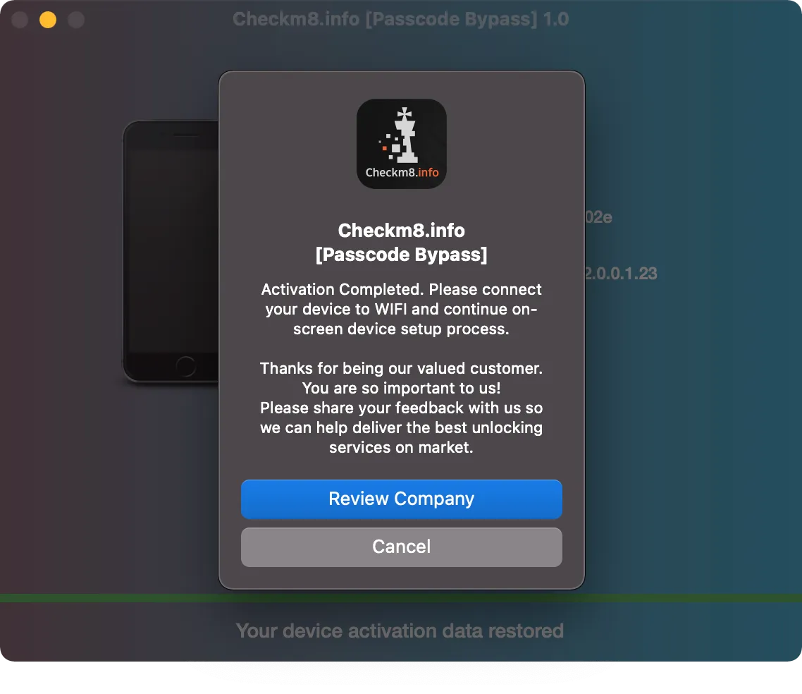 iphone passcode bypass done