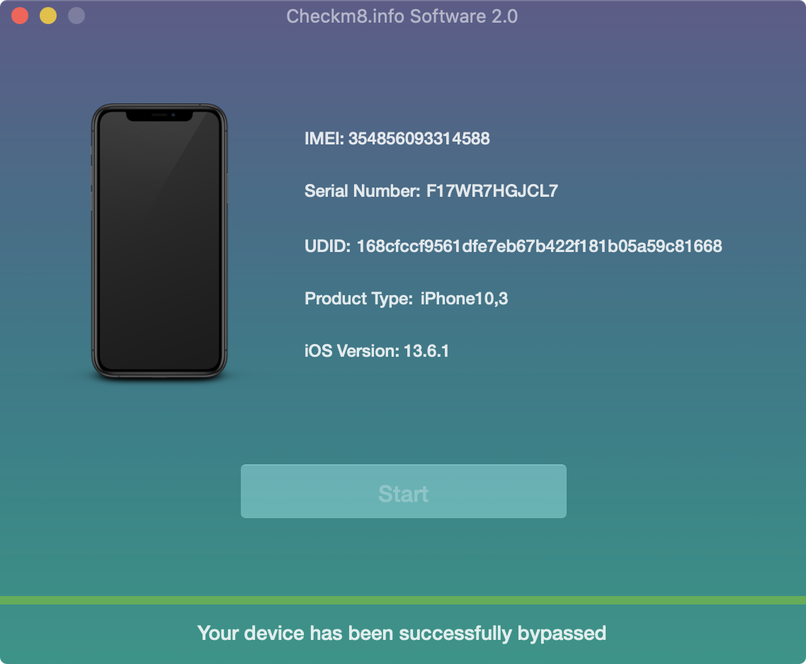 checkm8 software seccessfully unlock done