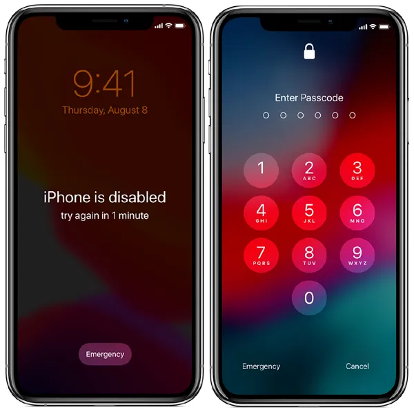 Unlock an iPhone locked by a passcode