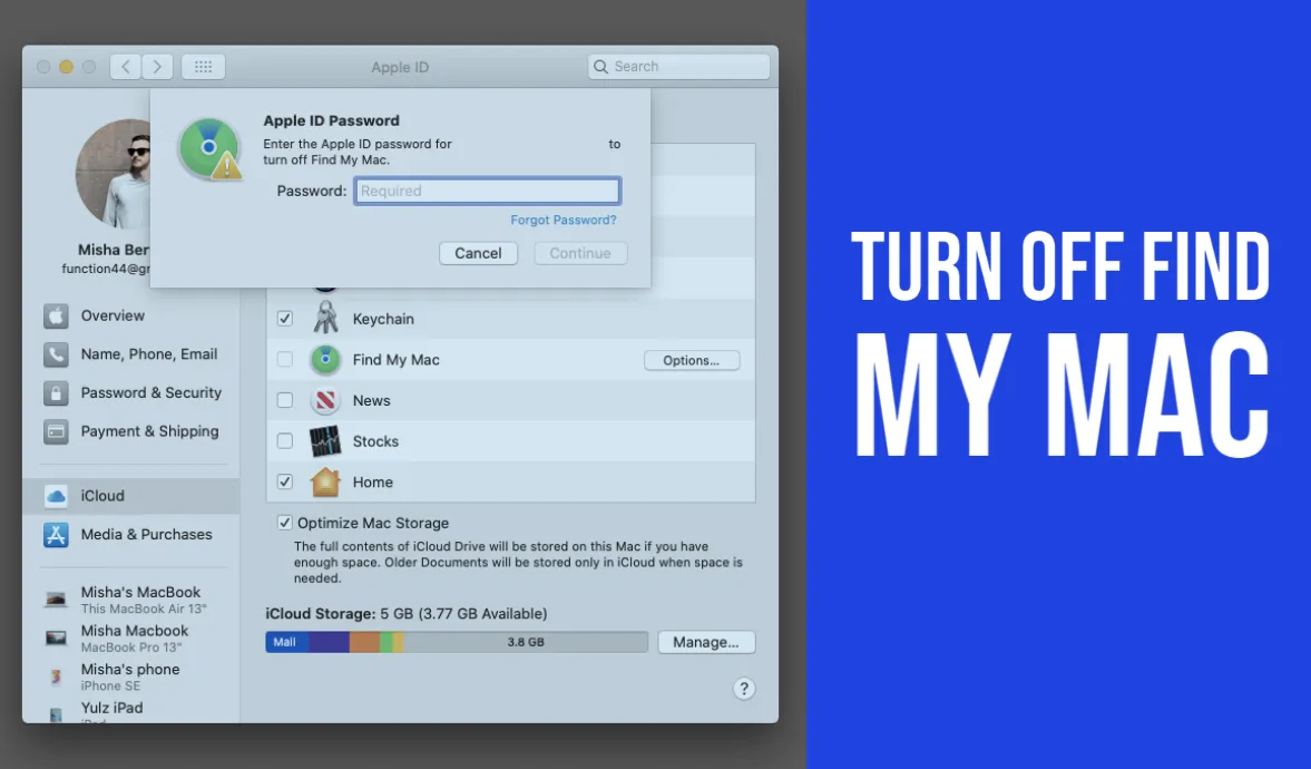 How to Turn Off Find My Mac in Case of Locked Apple ID?