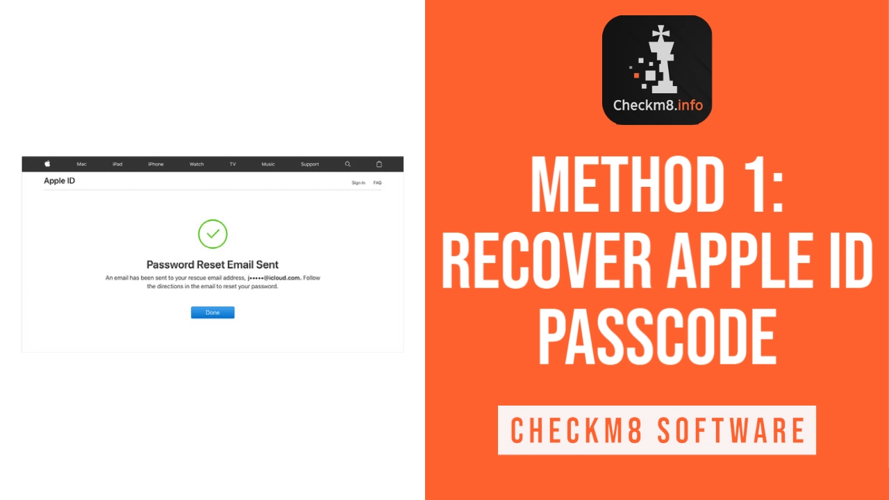 Method 1: Recover Apple ID Passcode