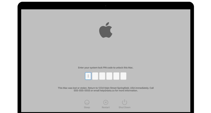 إلغاء قفل رمز PIN لنظام iCloud لنظام Mac