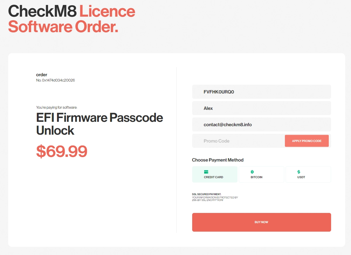 efi unlock firmware passcode step 6