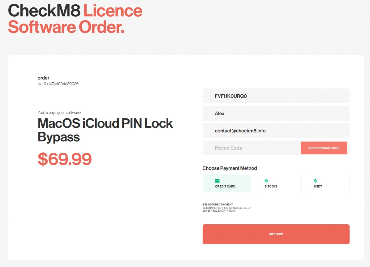 Order iCloud System PIN Lock Removal service
